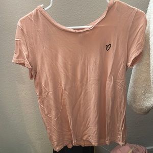 Pink black heart shirt